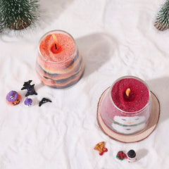 DIY Christmas & Halloween Sand Art Scented Candles – Cute Decorative Gifts