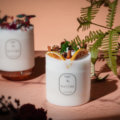 Botanical Scented Candle – Dried Flower Decorative Candle for Home & Gifts