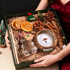Christmas Coconut Shell Scented Candle Gift Set, Xmas Home Fragrance Present