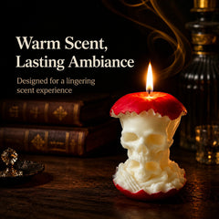 Halloween Skull Mushroom Candle, Gothic Candle Decor