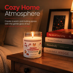 Christmas Scented Candle in Glass Jar – Festive Holiday Gift & Home Decor