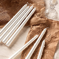 European Romantic White Pearl Smokeless Pillar Candles
