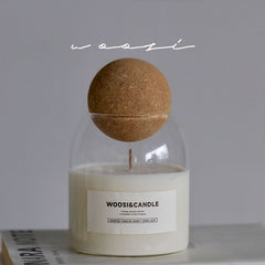 Hand Poured Round Cork Stopper Scented Candles