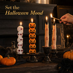 4-Pack Halloween Finger Candles, Bleeding Taper Candles for Gothic Decor