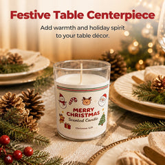 Christmas Scented Candle in Glass Jar – Festive Holiday Gift & Home Decor
