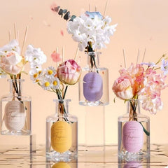 Cherry Blossom Reed Diffuser 250ml – Floral Home Fragrance with Decorative Flowers