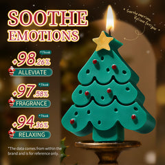 Christmas Tree Scented Candle, Osmanthus Fragrance, Xmas Table Decor