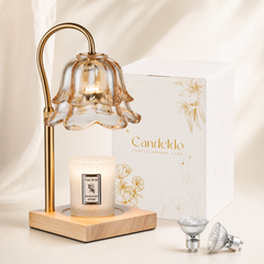 Gold Flower Shaped Candle Warmer Lamp