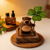 Wood Bear Aroma Diffuser – Natural Walnut Car & Home Fragrance Ornament