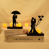 Black Metal Candle Holder, Romantic Silhouette Table Decor